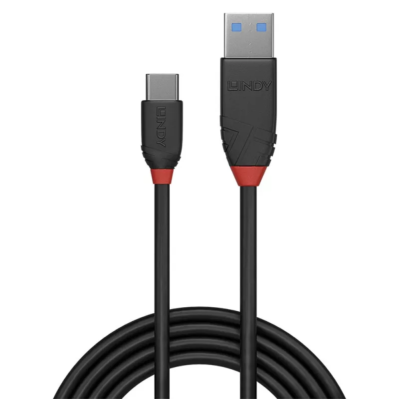 Lindy 36914 USB kabelis USB 3.2 Gen 1 (3.1 Gen 1) 0,15 m USB C USB A Melns