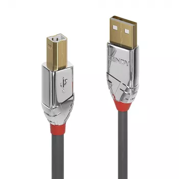 Lindy 1 m USB 2.0 tipa A uz B kabelis, Cromo Line