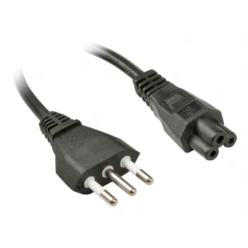 Lindy 2m, CEI23-16-VII - IEC 320 C5 melns C5 savienotājs