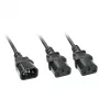 Lindy 2m IEC sadalītāja kabelis IEC C14 uz 2 x IEC C13