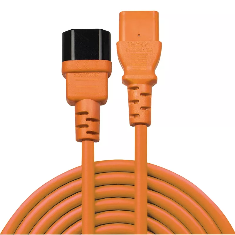 Lindy 0,5 m IEC pagarinātāja kabelis, oranžs