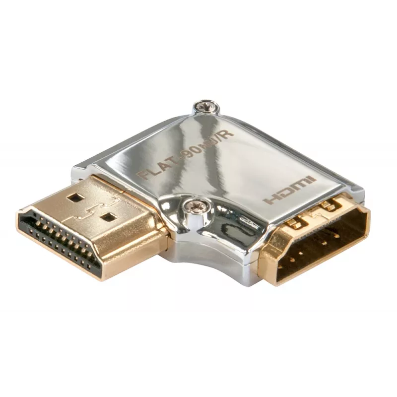 Lindy CROMO HDMI vīriešu-uz-sieviešu 90 grādu taisna leņķa adapteris - labais