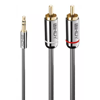 Lindy 1m 3.5mm uz Phono audio kabelis, Cromo Line
