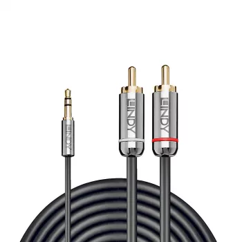 Lindy 1m 3.5mm uz Phono audio kabelis, Cromo Line