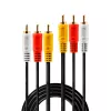 Lindy 1 m Premium AV kabelis 3xPhono vīr. uz 3xPhono vīr.