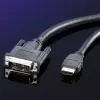 DVI kabelis ROLINE DVI (18+1) V - HDMI V 2 m