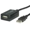 USB 2.0 pagarinātāja kabelis VALUE 12m ar retranslatoru
