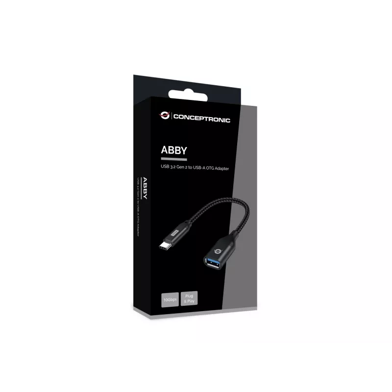 Conceptronic ABBY18B USB 3.2 Gen 2 uz USB-A OTG adapteris
