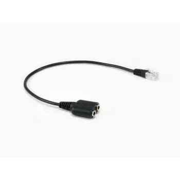 Equip RJ9 uz 3,5 mm austiņu audio adapteris, melns, 0,25 m