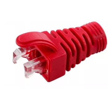 MicroConnect CONB65R spriegojuma atvieglošanas uzmava Cat5e/Cat6/Cat6A kabeļiem līdz 6,5 mm, sarkana