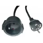 Strāvas pagarinātājs MicroConnect MC-PE0500FRB 500 cm ar ES spraudni, melns