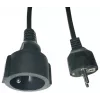 Strāvas pagarinātājs MicroConnect MC-PE0500FRB 500 cm ar ES spraudni, melns