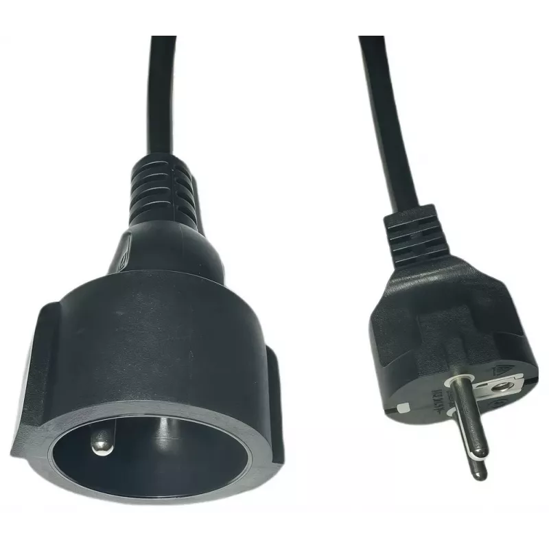 Strāvas pagarinātājs MicroConnect MC-PE0500FRB 500 cm ar ES spraudni, melns