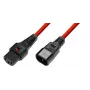 Strāvas kabelis MicroConnect MC-C13C14LOCK-2.5MR — IEC C13 uz C14, fiksējošais klips, 2,5 m