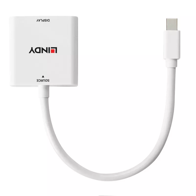 Lindy Mini DisplayPort–DVI pārveidotājs 0,18 m Mini DisplayPort DVI-I
