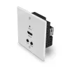 Lindy 70m Cat.6 HDMI 4K60, IR un RS-232 HDBaseT UK sienas plāksnes pagarinātājs, raidītājs