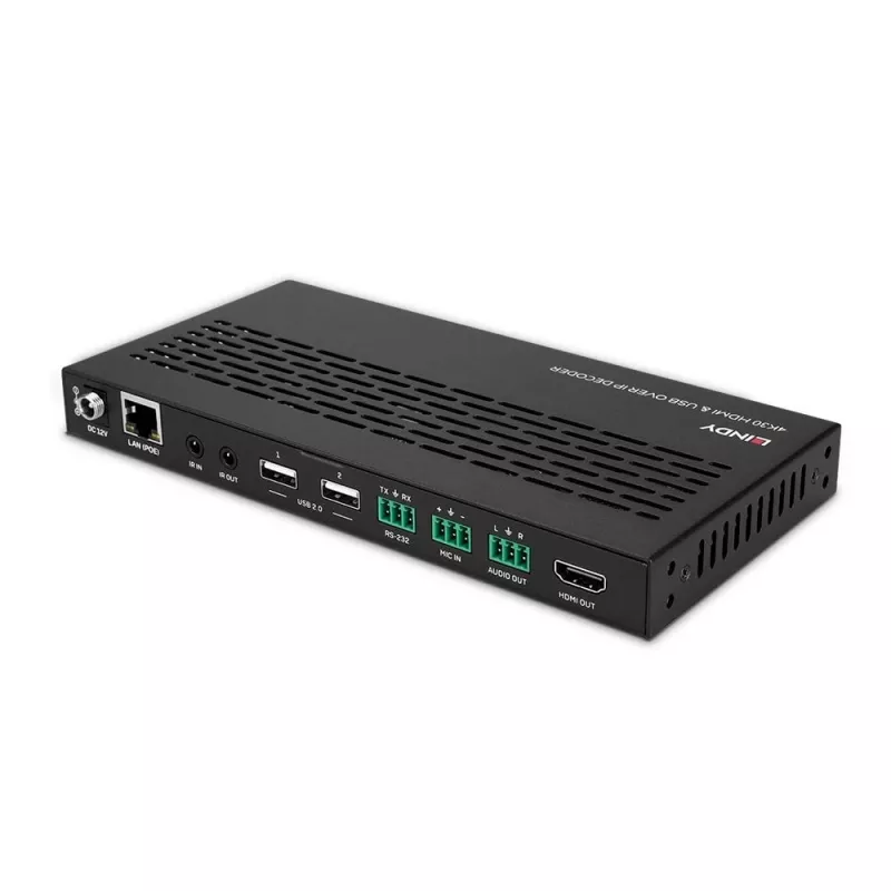 AV uztvērējs Lindy 4K30 HDMI un USB over IP sistēma - Dekodētājs
