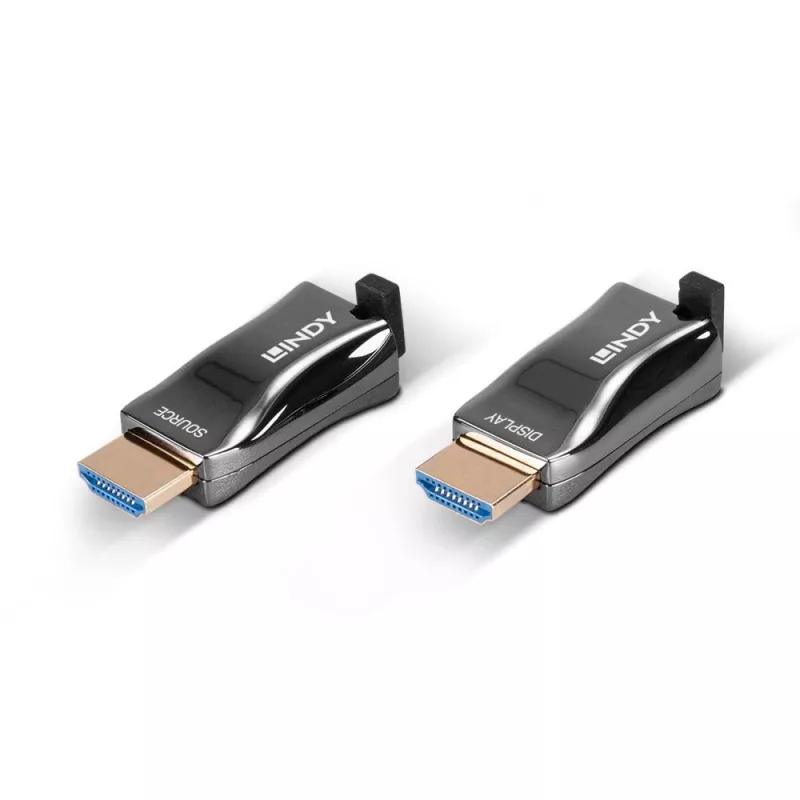 AV raidītājs un uztvērējs Lindy 300m optiskās šķiedras HDMI 4K60