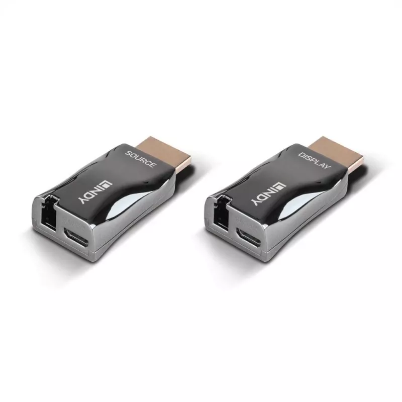 AV raidītājs un uztvērējs Lindy 300m optiskās šķiedras HDMI 4K60