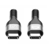 Manhattan USB-C uz USB-C kabelis 240 W 2 m vīr. uz vīr. melns 480 Mb/s