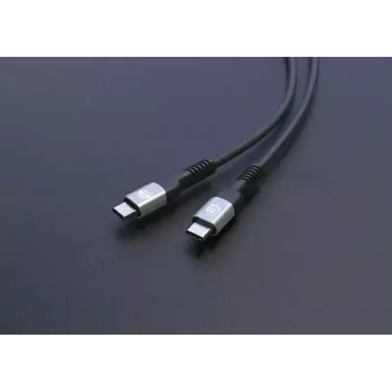 Manhattan USB-C uz USB-C kabelis 240 W 2 m vīr. uz vīr. melns 480 Mb/s