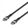 Manhattan USB-C uz USB-C kabelis 240 W 2 m vīr. uz vīr. melns 480 Mb/s