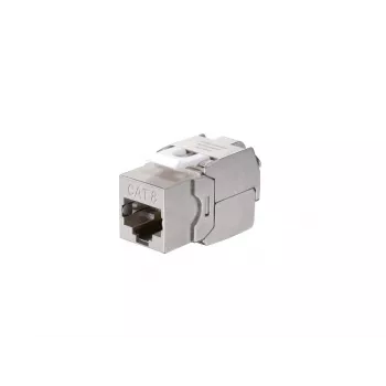 Equip Cat 8.1 Shielded Keystone Jack Toolfree 8gb. Nerūsējošais tērauds RJ-45