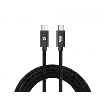Conceptronic ETTA02B12 USB 3.2 Gen 2 C-C PD 3.0 100 W kabelis 1,2 m, 20 V 5 A, 10 Gbps, ar E-Mark