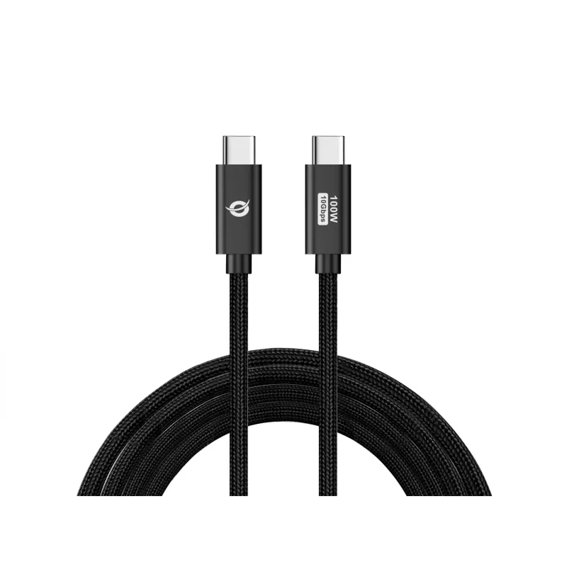 Conceptronic ETTA02B20 USB 3.2 Gen 2 C-C PD 3.0 100W kabelis 2 m, 20V 5A, 10Gb/s, E-Mark