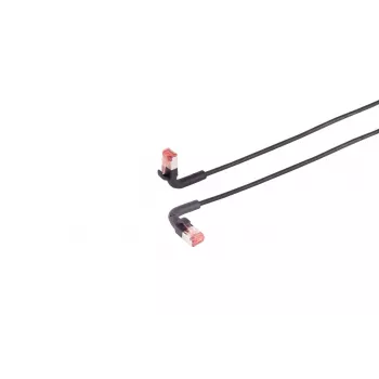 Tīkla kabelis Lanview LV-6AFTP-FLEX-ANG-01B RJ45 Cat6A 1m Melns