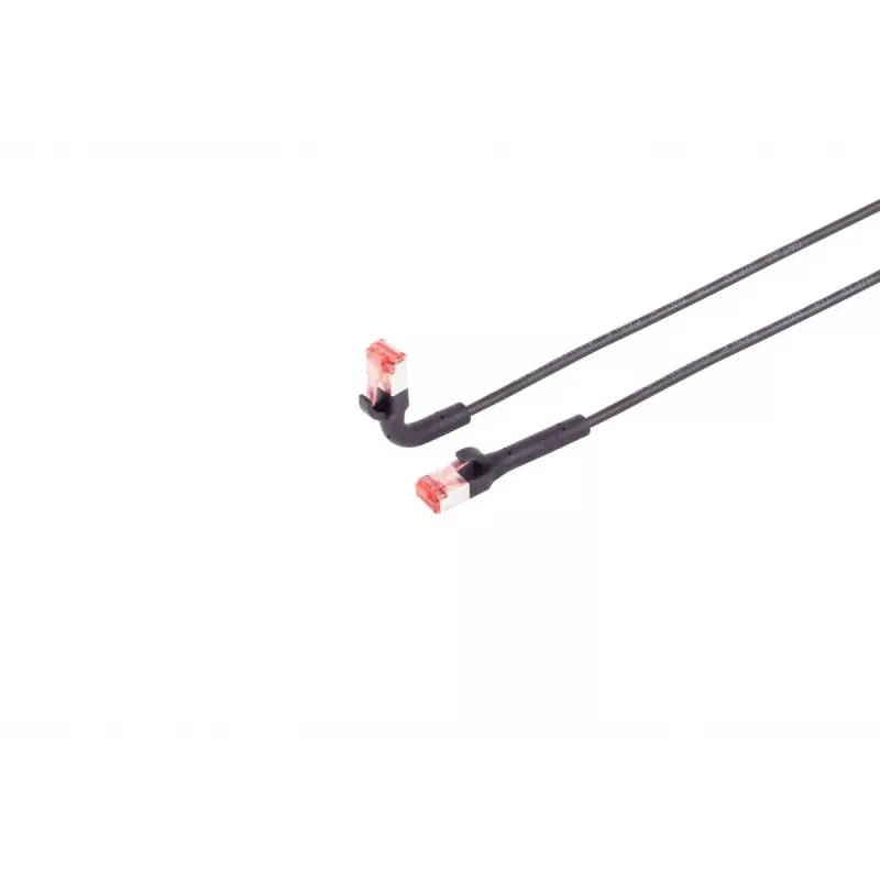 Tīkla kabelis Lanview LV-6AFTP-FLEX-ANG-02B RJ45 Cat6A 2m Melns