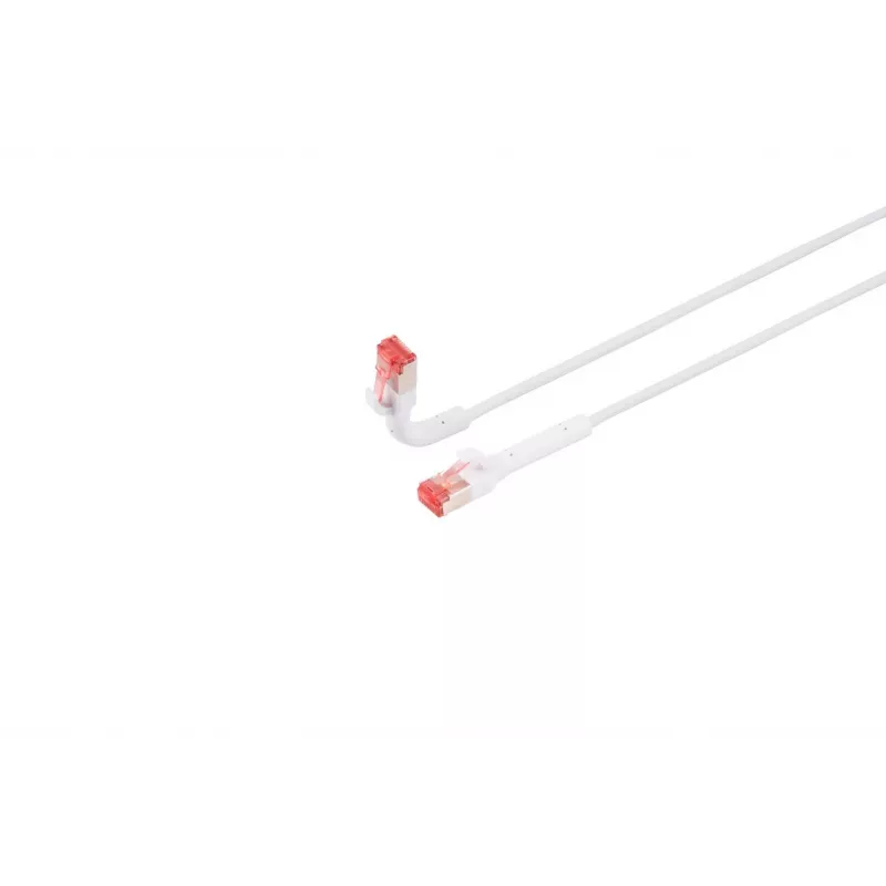 Tīkla kabelis Lanview LV-6AFTP-FLEX-ANG-01W RJ45 Cat6A 1m Balts