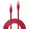 Tīkla kabelis Lindy 3m Cat.6 RJ-45 U/UTP sarkans