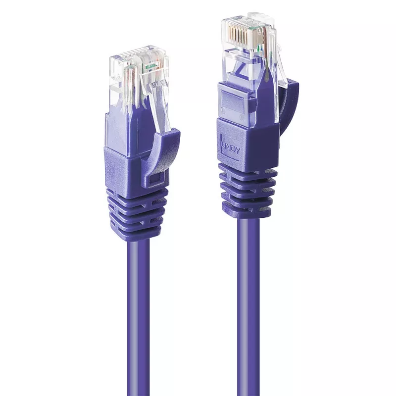 Tīkla kabelis Lindy 5m Cat.6 RJ-45 U/UTP violets