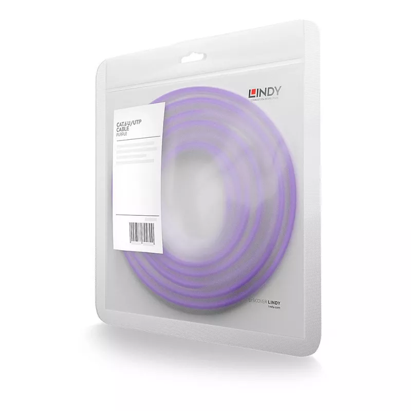 Tīkla kabelis Lindy 7.5m RJ-45 Cat6 U/UTP violets