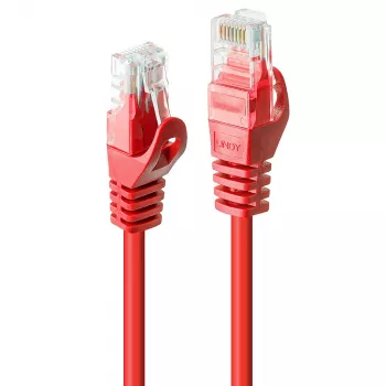 Tīkla kabelis Lindy Rj45/Rj45 CAT6 10m RJ-45 U/UTP Sarkans