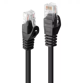 Tīkla kabelis Lindy Rj45/Rj45 CAT6 1m RJ-45 U/UTP melns