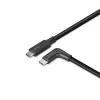 Lindy 1 m USB 3.2 Type C kabelis, 90° leņķis, 10 Gbps