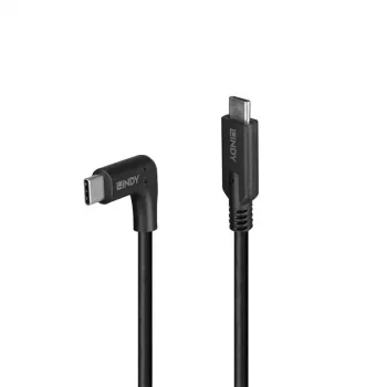 Lindy 1,5 m USB 3.2 Type C kabelis, 90° taisnā leņķī, 10 Gbps