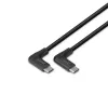 Lindy 0,5 m USB 3.2 leņķveida USB-C uz leņķveida USB-C kabelis, 10 Gbps
