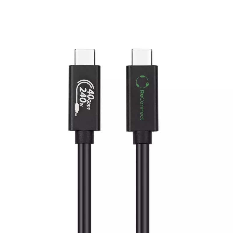 USB4 kabelis MicroConnect ReConnect ECO-USB4CC05 40 Gbps 100 W, USB-C uz USB-C