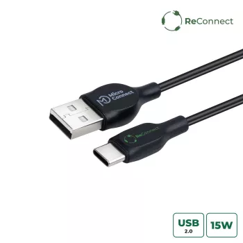 Microconnect ECO-USB3.1CCHAR2B USB kabelis USB 2.0 2 m USB A USB C melns