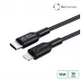 Microconnect ECO-USB3.1CL1 Lightning kabelis 1 m, melns, USB C savienotājs