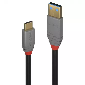 Lindy 3m USB 3.2 Type A to C kabelis 5A PD melns