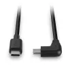 Lindy 1m USB 2.0 taisna USB-C uz taisnleņķa USB-C kabelis