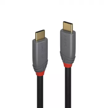 Lindy 0,5 m USB 3.2 Type-C uz Type-C kabelis, 20 Gbps, 5 A, PD, Anthra Line