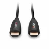 Lindy 100m šķiedru optikas hibrīda HDMI 8K60 kabelis 48 Gbit/s melns