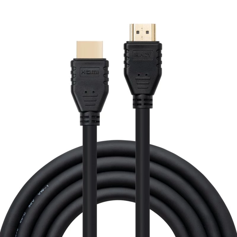 HDMI kabelis Lindy 2m 4K@60Hz, HDMI Type A vīr.–vīr., HDMI 2.1, 18 Gbit/s, zeltīti kontakti, melns