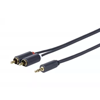 Vivolink PROMJRCA1.5 audio kabelis 1,5 m 3,5 mm 2 x RCA melns