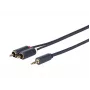 Vivolink PROMJRCA12 audio kabelis 12 m 3,5 mm 2 x RCA melns